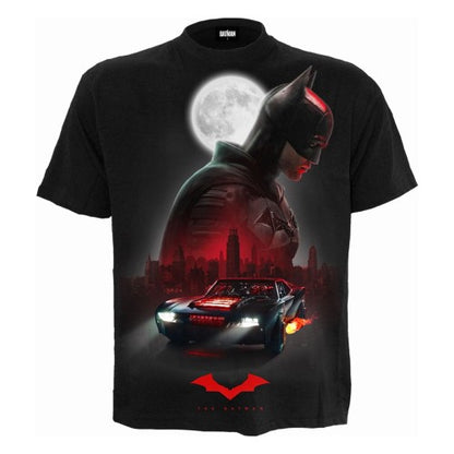 Front - Batman Unisex Adult Batmobile Short-Sleeved T-Shirt