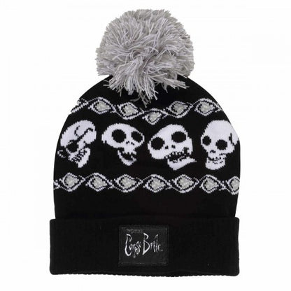 Front - Corpse Bride Unisex Adult Skeleton Band Snow Beanie