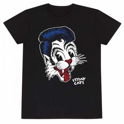 Front - Stray Cats Unisex Adult Big Blue T-Shirt