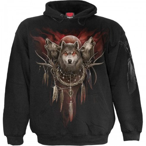 Front - Spiral Direct Unisex Adult Cry Of The Wolf Hoodie