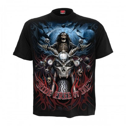 Front - Spiral Direct Unisex Adult Ride Free Short-Sleeved T-Shirt