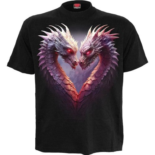 Front - Spiral Direct Unisex Adult Heart Of Dragons T-Shirt