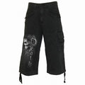Front - Spiral Direct Unisex Adult Death Forever 3/4 Length Cargo Shorts