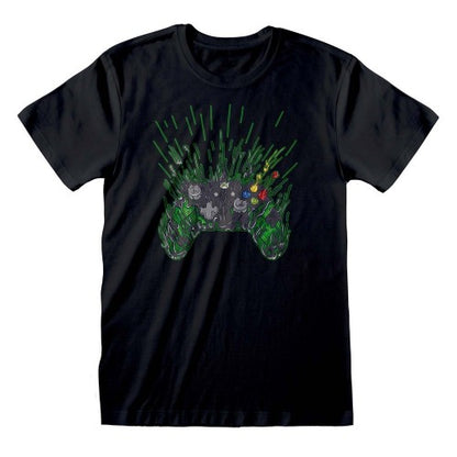 Front - X-Box Unisex Adult Illustrated Icons Controller T-Shirt