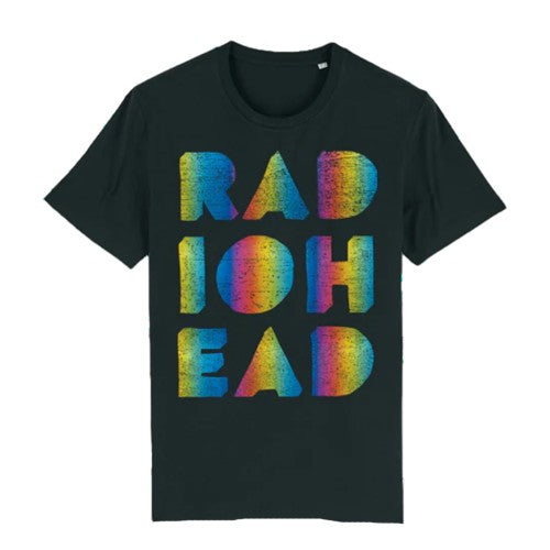 Front - Radiohead Unisex Adult Rainbow Cutout T-Shirt