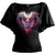 Front - Spiral Direct Womens/Ladies Heart Of Dragons Boat Neck Batwing Top