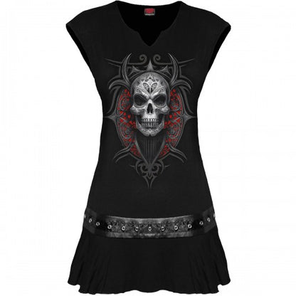 Front - Spiral Direct Womens/Ladies High Priestess Stud Waist Mini Dress