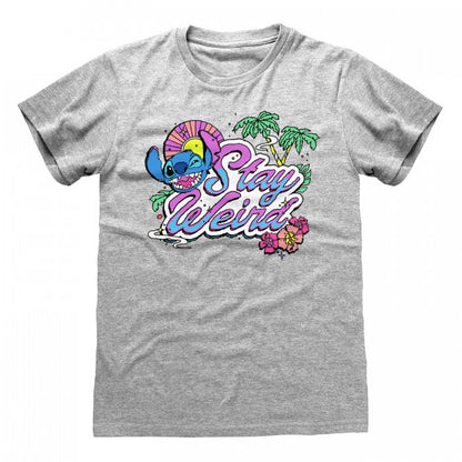 Front - Lilo & Stitch Unisex Adult Stay Weird T-Shirt