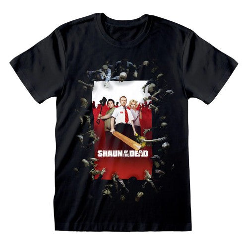 Front - Shaun Of The Dead Unisex Adult Poster T-Shirt