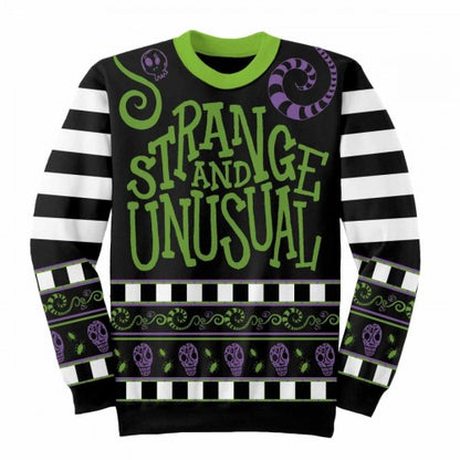 Front - Beetlejuice Unisex Adult Strange And Unusual Knitted Jumper