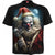 Front - Spiral Direct Unisex Adult Santa Clown Back Print Short-Sleeved T-Shirt