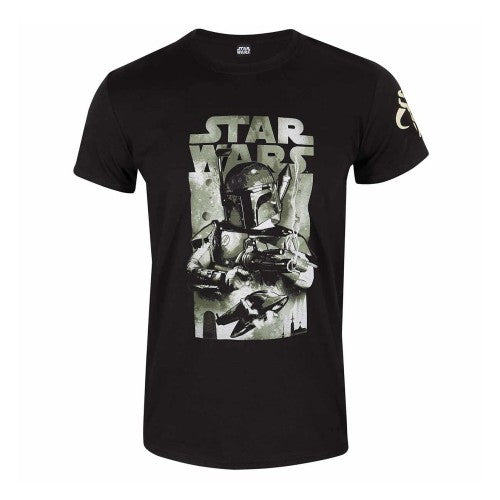 Front - Star Wars Unisex Adult Boba Fett Poster T-Shirt