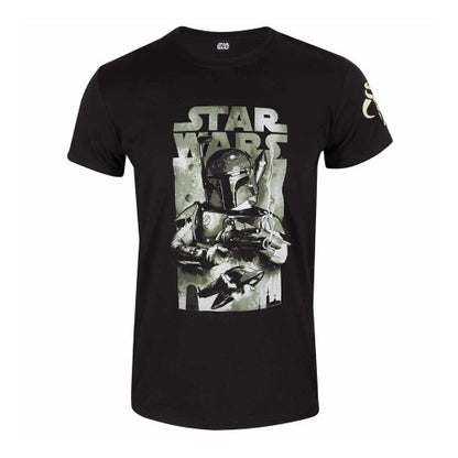 Front - Star Wars Unisex Adult Boba Fett Poster T-Shirt