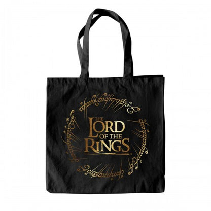 Front - Lord Of The Rings Gold Foil Tote Bag