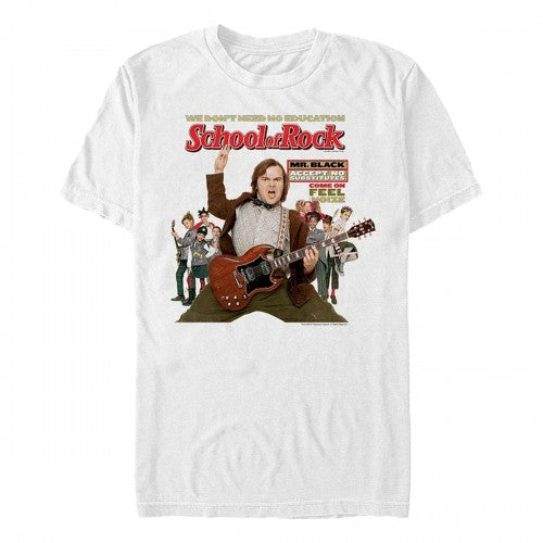 Front - School of Rock Unisex Adult Poster T-Shirt