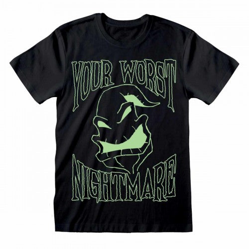 Front - Nightmare Before Christmas Unisex Adult Ooogie Boogie Glow In The Dark T-Shirt