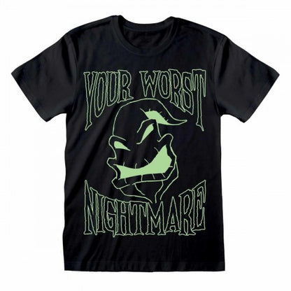 Front - Nightmare Before Christmas Unisex Adult Ooogie Boogie Glow In The Dark T-Shirt