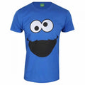 Front - Sesame Street Unisex Adult Cookie Monster Face T-Shirt