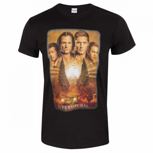 Front - Supernatural Unisex Adult Key Art T-Shirt
