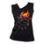 Front - Spiral Direct Womens/Ladies Flaming Rose Sleeveless Vest Top