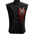 Front - Spiral Direct Unisex Adult Tomb Of Rock Stone Wash Sleeveless Shirt