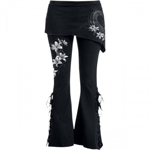 Front - Spiral Direct Womens/Ladies Pure Of Heart 2 in 1 Bootcut Leggings