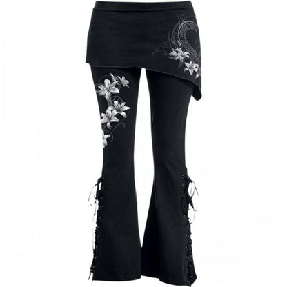 Front - Spiral Direct Womens/Ladies Pure Of Heart 2 in 1 Bootcut Leggings