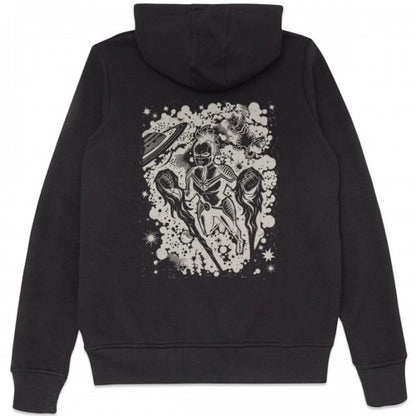 Front - Captain Marvel Unisex Adult Linocut Hoodie