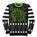 Front - Beetlejuice Unisex Adult Strange And Unusual Knitted Cardigan