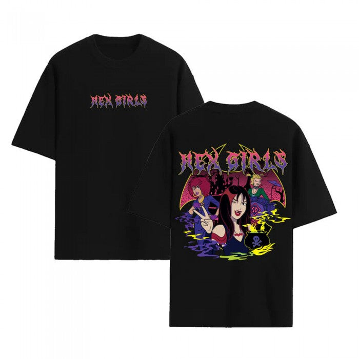 Front - Hex Girls Unisex Adult Cauldron Back Print Oversized T-Shirt