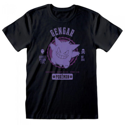 Front - Pokemon Unisex Adult Gengar Collegiate T-Shirt