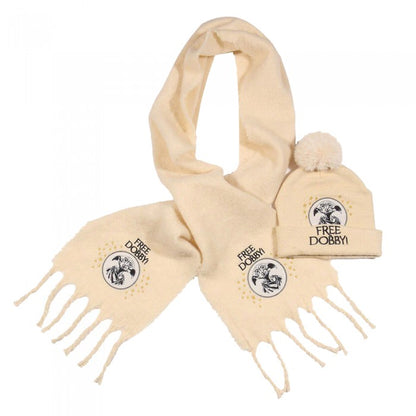 Front - Harry Potter Free Dobby Scarf & Beanie Set