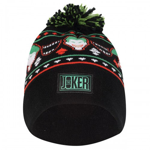 Front - Batman Unisex Adult The Joker Pom Pom Skiing Beanie