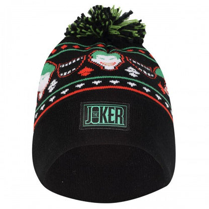 Front - Batman Unisex Adult The Joker Pom Pom Skiing Beanie