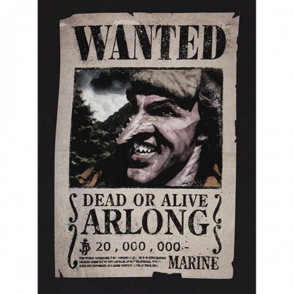 Front - One Piece Unisex Adult Arlong Wanted Poster T-Shirt
