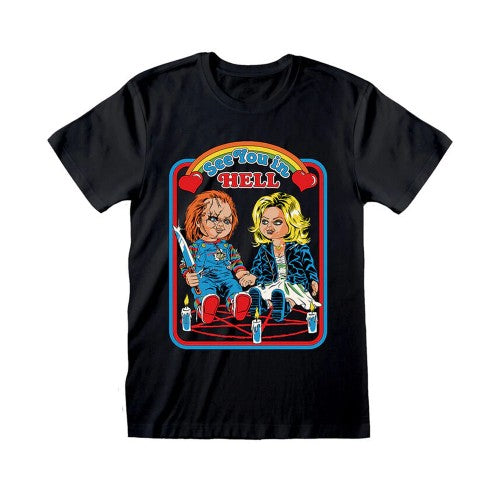 Front - Steven Rhodes Unisex Adult See You In Hell Chucky T-Shirt