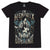 Front - Jimi Hendrix Unisex Adult Art Nouveau T-Shirt