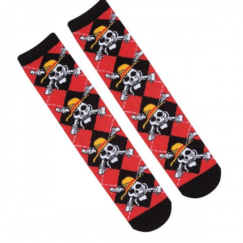 Front - One Piece Unisex Adult Skull Logo Socks
