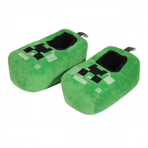 Front - Minecraft Unisex Adult Creeper Slippers