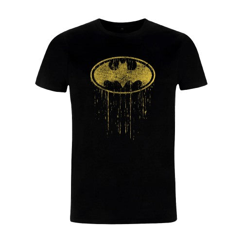 Front - Batman Unisex Adult Dripping Logo T-Shirt