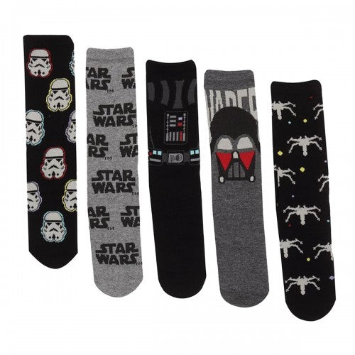 Front - Star Wars Unisex Adult Dark Side Socks (Pack of 5)