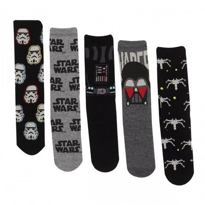 Front - Star Wars Unisex Adult Dark Side Socks (Pack of 5)
