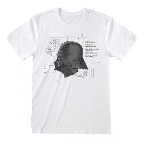 Front - Star Wars Unisex Adult Mask Diagram T-Shirt
