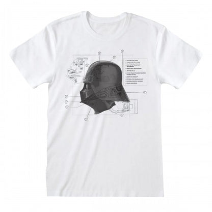 Front - Star Wars Unisex Adult Mask Diagram T-Shirt