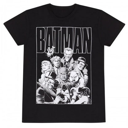 Front - Batman Unisex Adult Rogues Gallery T-Shirt