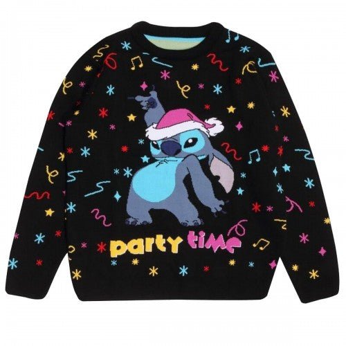 Front - Lilo & Stitch Unisex Adult Party Time Jumper