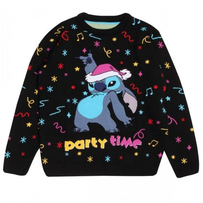 Front - Lilo & Stitch Unisex Adult Party Time Jumper