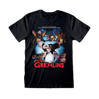 Front - Gremlins Unisex Adult Retro Poster T-Shirt
