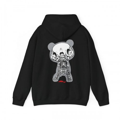 Front - Gloomy Bear Unisex Adult Painted Skeleton Hoodie