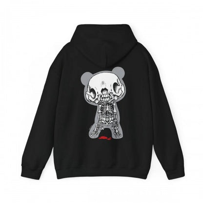 Front - Gloomy Bear Unisex Adult Painted Skeleton Hoodie